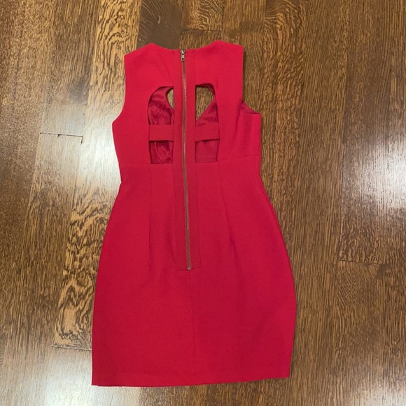BCBGeneration Red Cutout Shift Dress - Size 0 - Picture 2 of 4